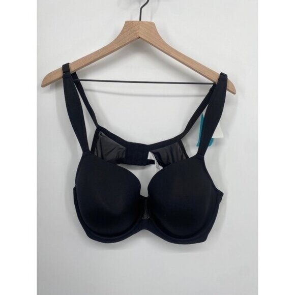 NWT AISILIN SEAMLESS FULL CUP UNDERWIRE BLACK BRA SIZE 44C - Picture 1 of 5